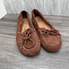 Lucky Brand Brown Suede Moccasins Women's Size 8M Slip On Loafers