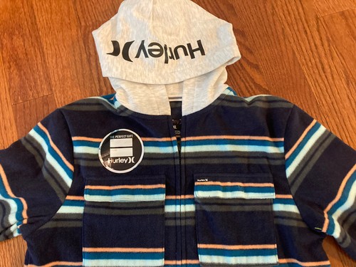 New! Hurley Youth XL Fleece Hoody Navy blue - Picture 2 of 3