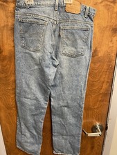 Levis 40509-0214 Vintage 1980 s Mens Size 36X32 Zip Fly Denim Blue Jeans USA