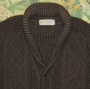 brown fisherman sweater