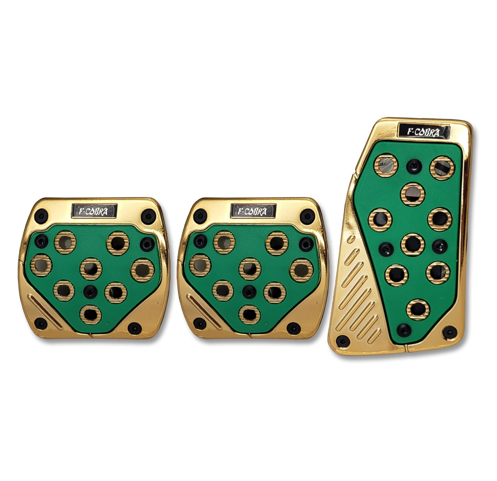 3 Pcs Green Gold Manual Car/Suv Brake Gas Foot Pedal Pads Covers eBay