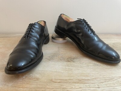 Allen Edmonds Park Avenue Cap Toe Black Oxford Dress Shoes Size 12