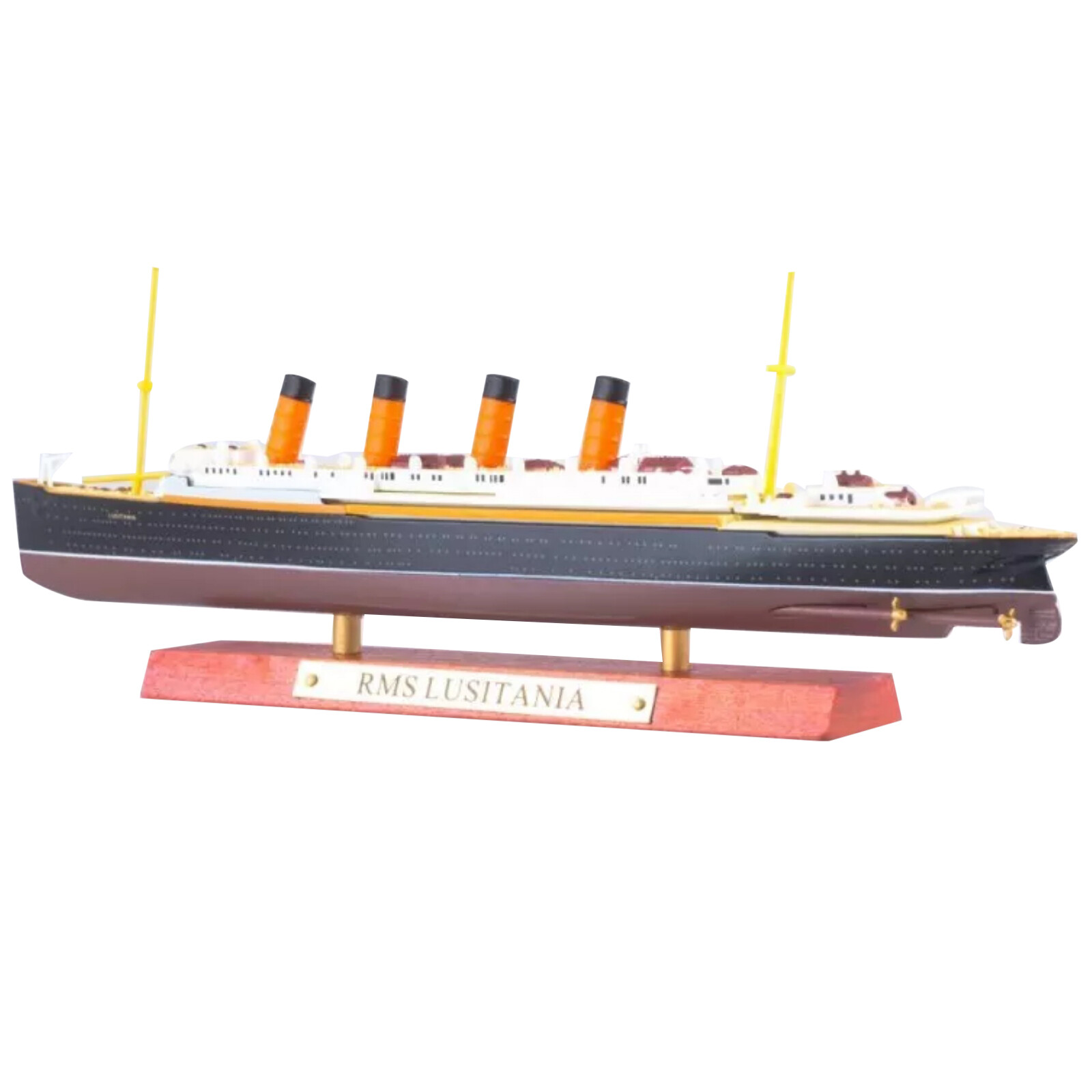 Alloy 1/1250 Scale RMS Lusitania Cruise Ship Model Boat Toy Collection Decor
