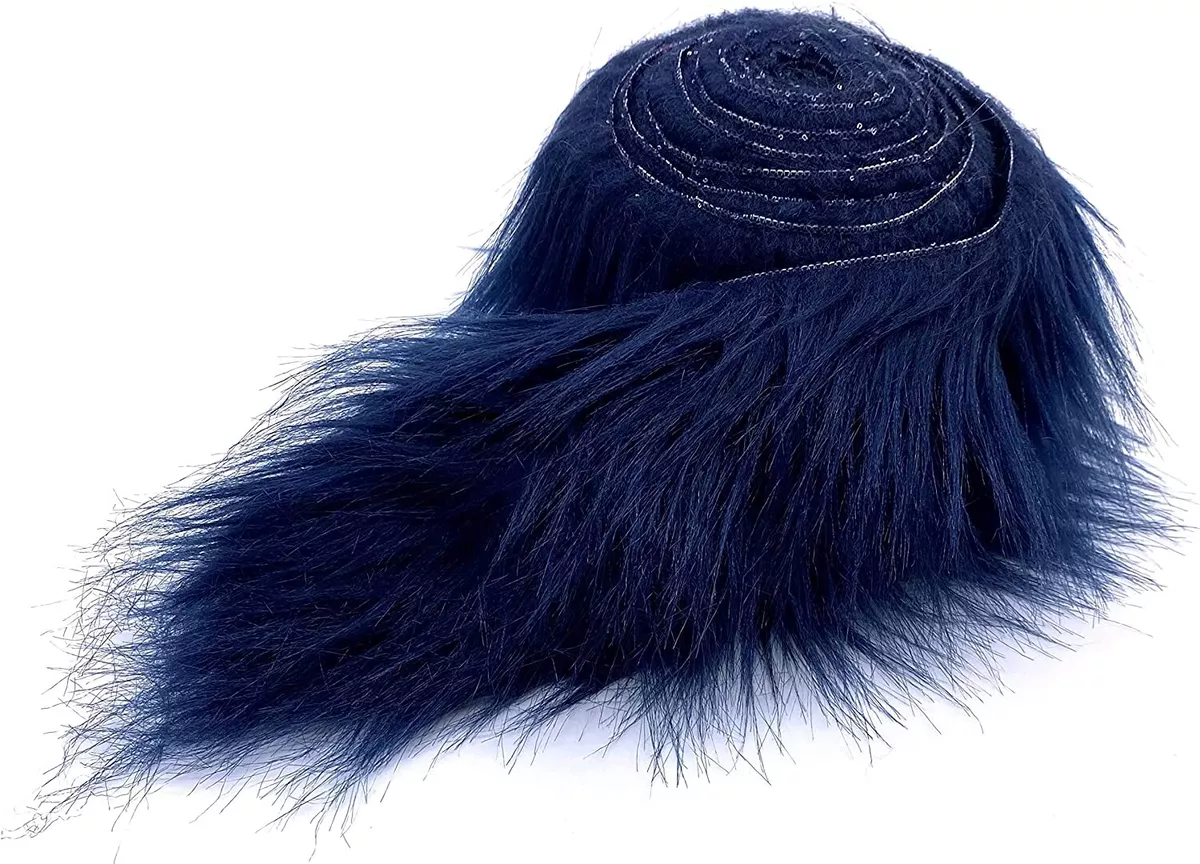 Navy faux best sale fur