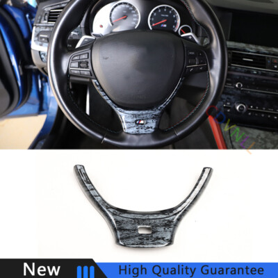 For BMW M5 2012-2014 Black Wood Interior Steering Wheel Sheet Panel Cover Trim