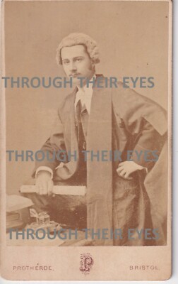 Original photo Victorian Barrister Solicitor Lawyer Bristol photographer c 1880