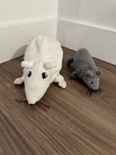 8  Ikea White Rat Gray Rat 5" Plush Gosig Mouse Mus Stuffed Animal Ratta Lot
