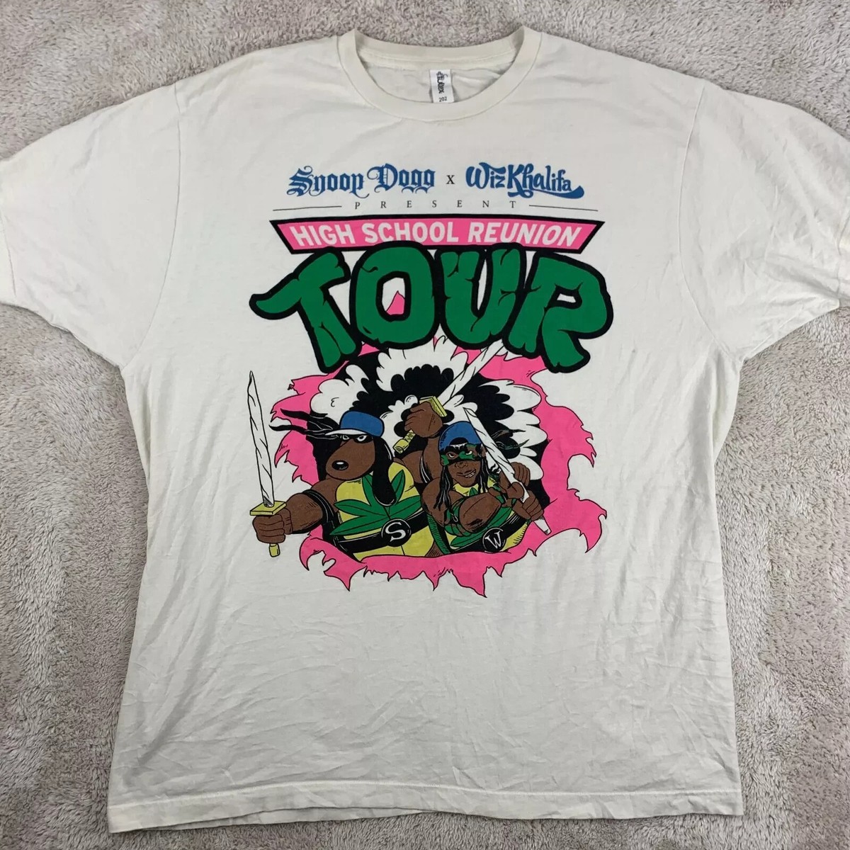 Snoop Dogg Wiz Khalifa High School Reunion Tour Shirt XL