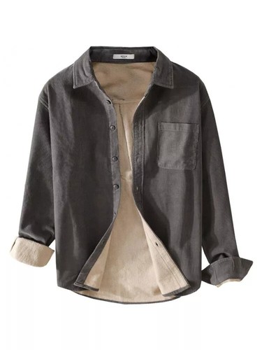 Shirt Jersey Long Sleeves Cargo Man's Black Fleece Slim Soft 072506