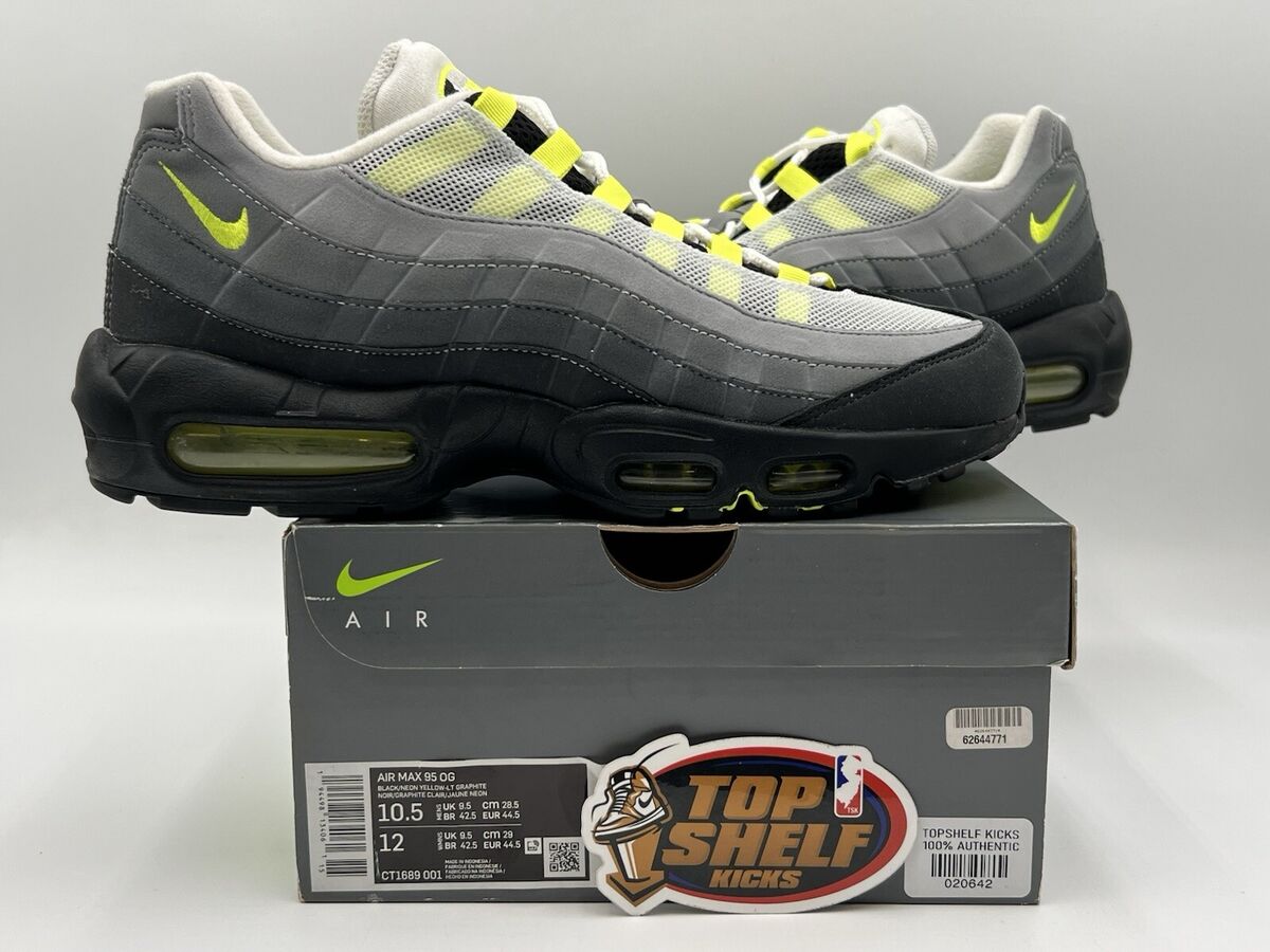 Nike Air Max 95 OG Neon Yellow Light Graphite 2020 Size 10.5 Nike Air Max 95 OG Neon Yellow Light Graphite 2020 Size 10.5