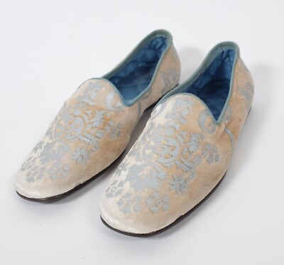 Vintage Tom Ford GUCCI sz loafers flat shoes velvet gray damask