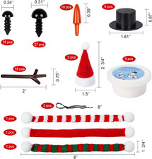 9 Pack Build a Snowman Kit for Kids DIY Modeling Clay Xmas Stocking Stuffers