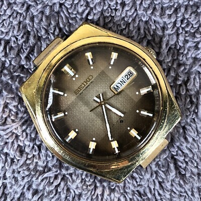 Vintage Seiko Men 6039-8049 17 Jewels Automatic 37mm Watch No Band
