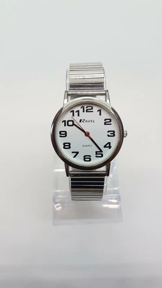 Reloj de Cuarzo Ravel 35mm, Reloj Simple Mínimo Plateado y Blanco para Hombre y Mujer Foto 3 de 4