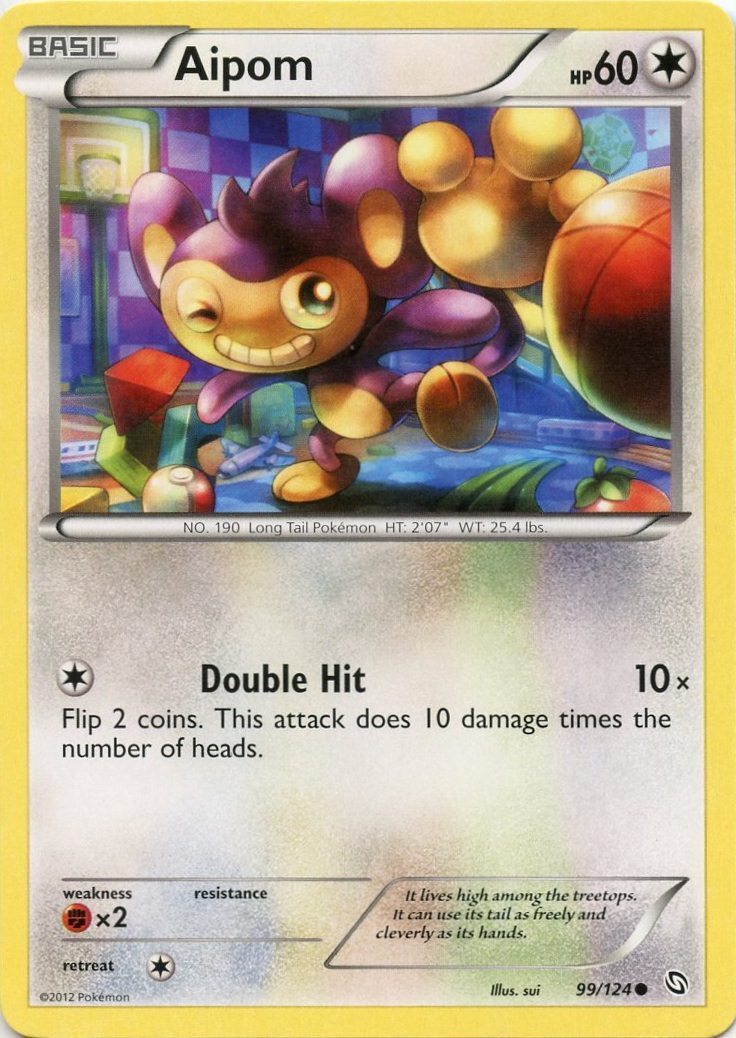Pokemon - Aipom - 99/124 - Common - BW - Dragons Exalted - NM