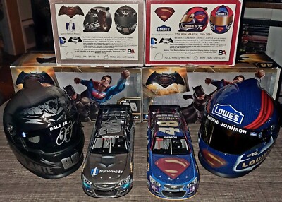 RARE Helmets-Dale Earnhardt Jr Jimmie Johnson Batman V Superman diecast set