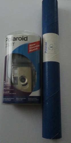 New Polaroid Co 230FF 35mm Film Camera 1987 50th Anniversary Double Sided Poster - Afbeelding 1 van 11