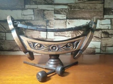 Model Wooden Xylophone (Ranat) Brown Teak Wood Thai Music Instrument Home Decor