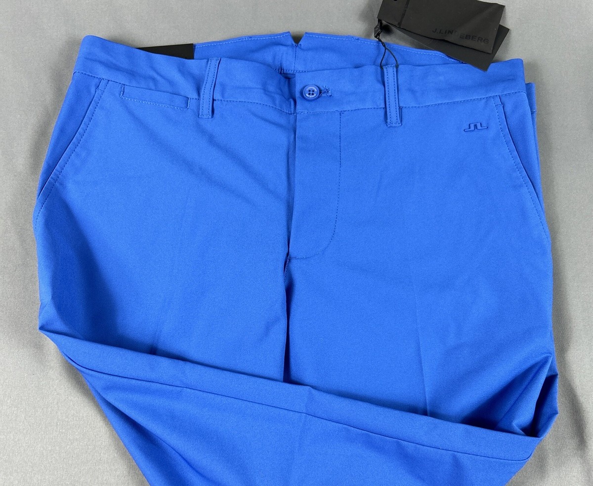 J Lindeberg Golf Pants Ellot 30 x 32 Blue Polyester Spandex