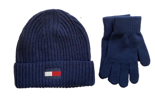 Tommy Hilfiger Beanie Unisex OS Navy Blue Red White Striped  display picture 2