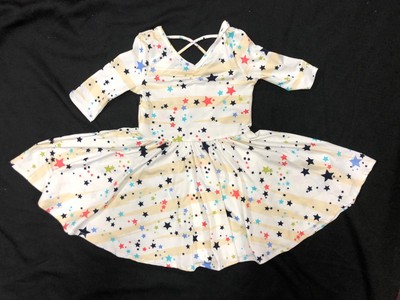 NWT Dot Dot Smile CUP Short SLEEVE Twirly Dress Summer Knit Girl Kids