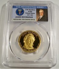 2010-S PCGS PR70DCAM JAMES BUCHANAN PRESIDENTIAL DOLLAR PROOF DEEP CAMEO PR 70