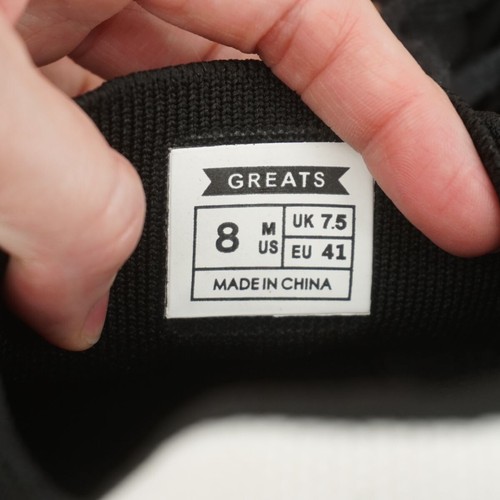 Greats Brooklyn Mens Royal Knit Lace Up Sneakers Size 8 M Black White Lace Up - Picture 7 of 9