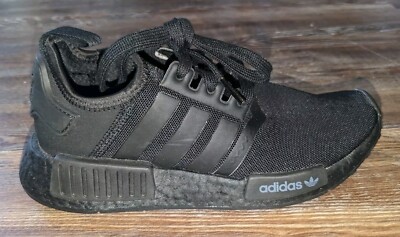 Adidas NMD-R1 Primeknit triple black mens sneakers shoes size 5 | eBay