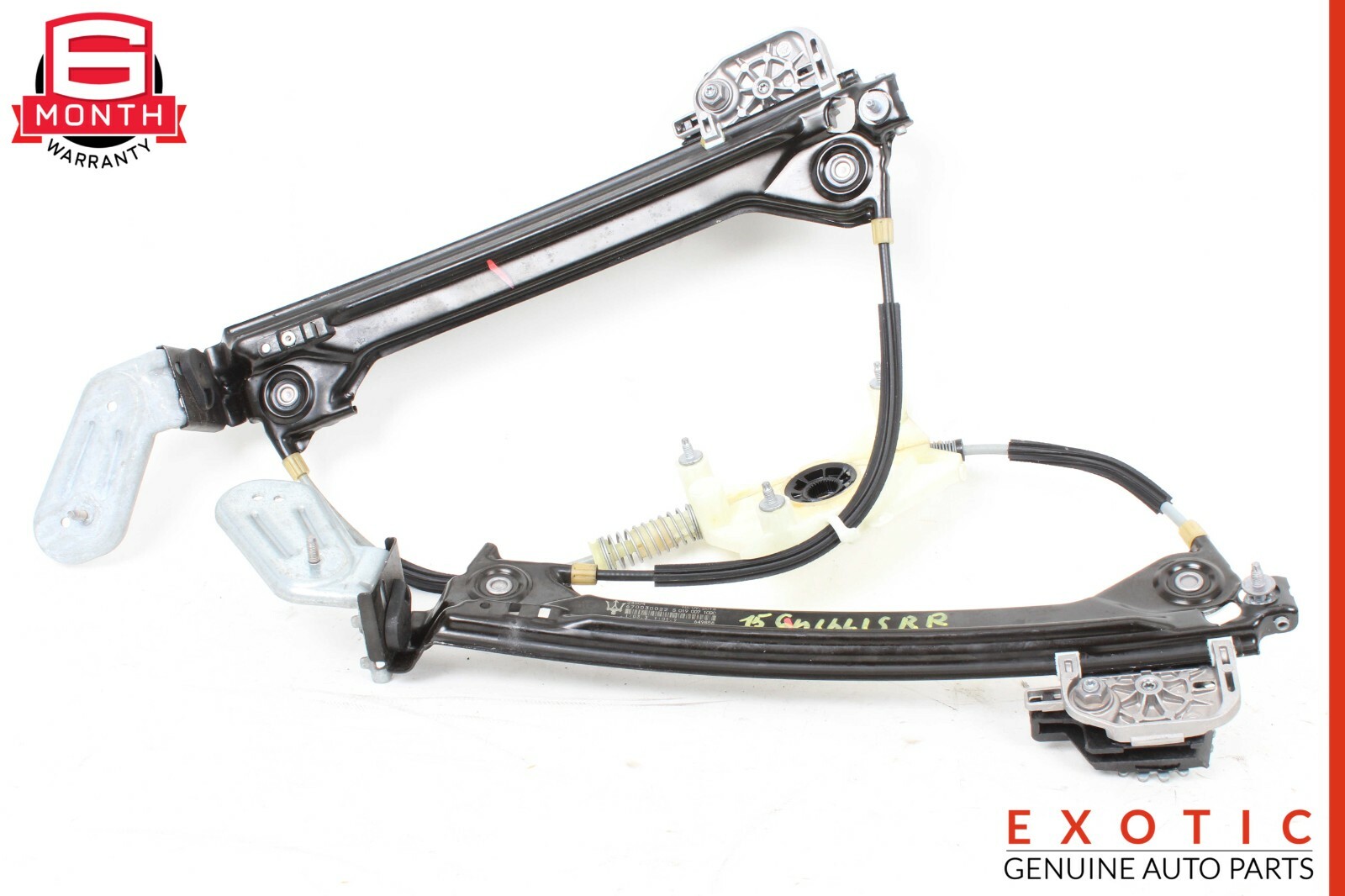 14-17 Maserati Ghibli S Rear Right Passenger Side Door Window Regulator OEM
