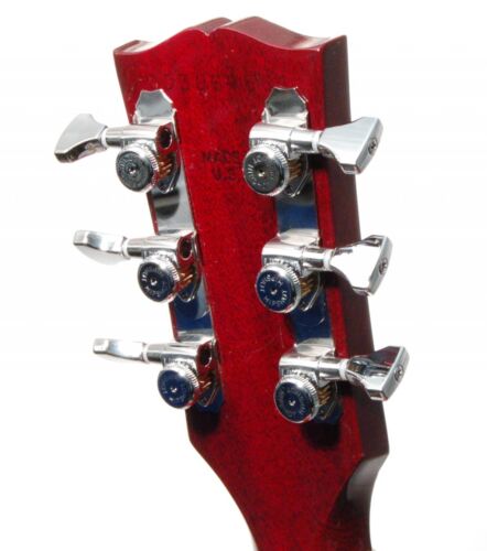 Hipshot CHROME 3+3 GripLock Open-Gear Locking Guitar Machines 3x3 Tuners w/ UMP - Afbeelding 1 van 2