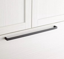 Signature Hardware Grohl Hammered Brass Appliance Pull Matte Black 24"