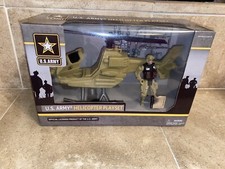U.S. Army toy play Helicopter play set with Figure Brand New  Gift Veterans