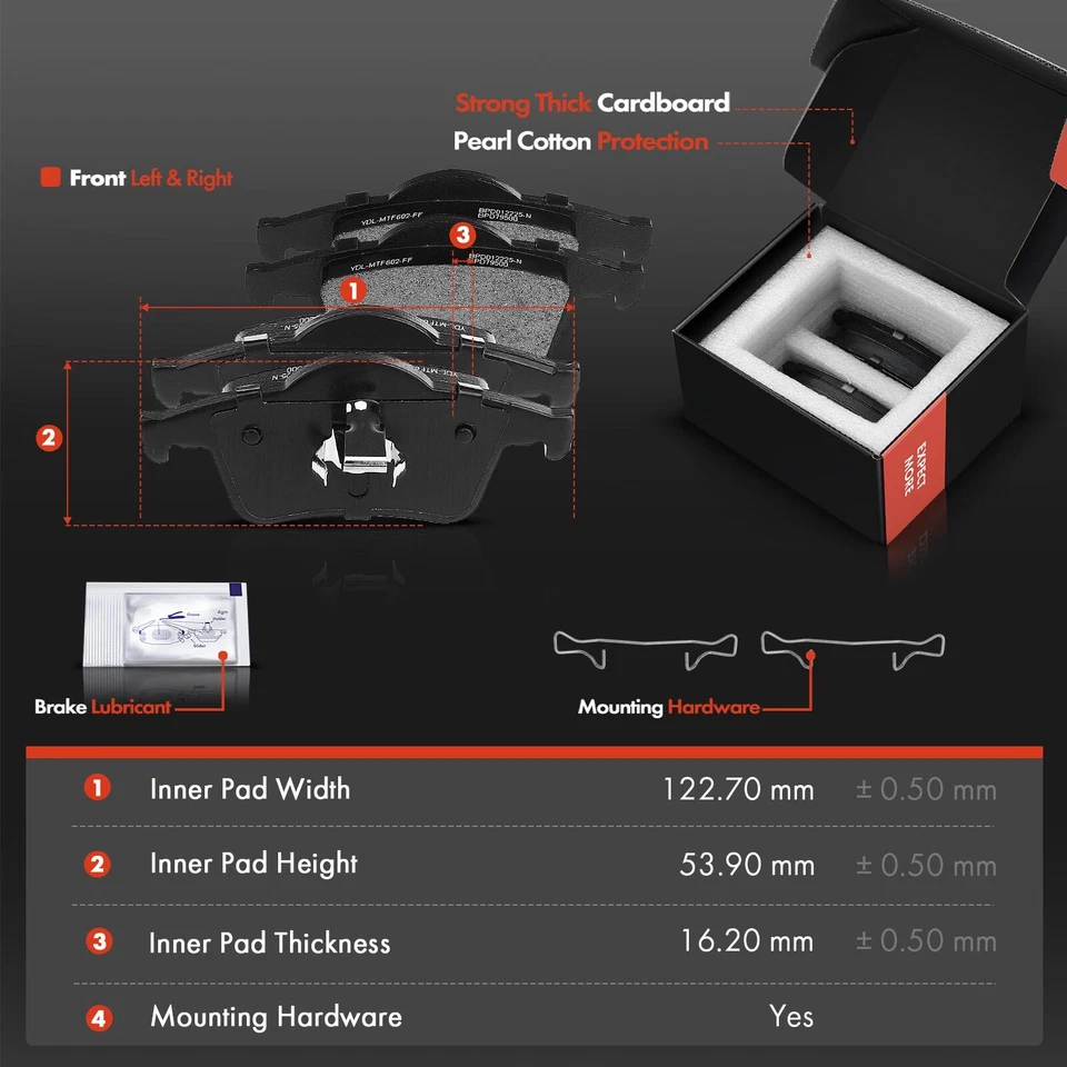 Rotores de disco delanteros y traseros y pastillas de freno + pinzas de freno para Volvo S60 01-09 S80 Foto 4 de 4