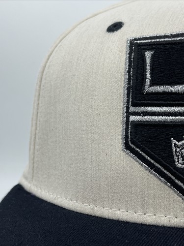New Los Angeles Kings Mens Sizes S/M Beige Black Reebok Hockey Fitted Hat Cap - Picture 2 of 24