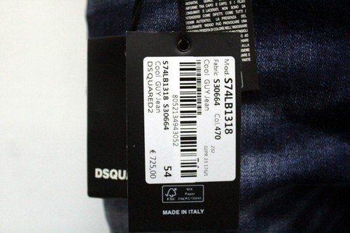Dsquared2 Jeans Uomo Pantalone Nuovo Taglia 54 Blu Pant Pants Regular In Cotone - Zdjęcie 5 z 19