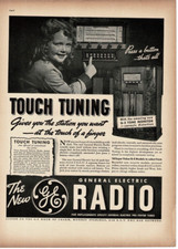 1937 GE General Electric Radio Model F-107 Floor Console Vintage Print Ad 7