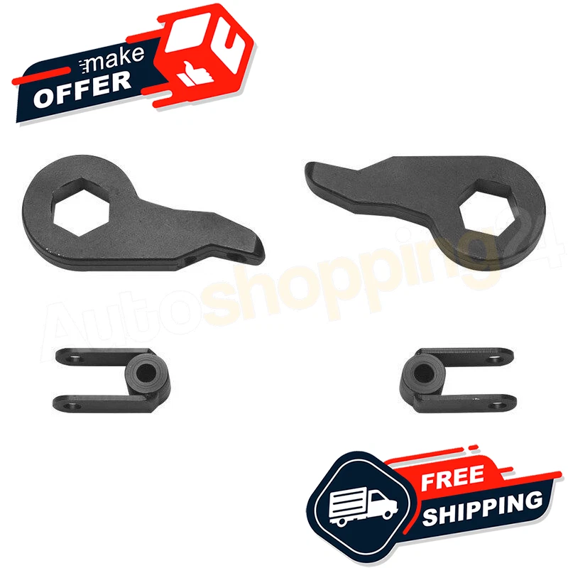 Fabtech Kit de llaves de torsión niveladoras delanteras de 2,5" para 01-10 Chevy Silverado 2500 HD Foto 2 de 3