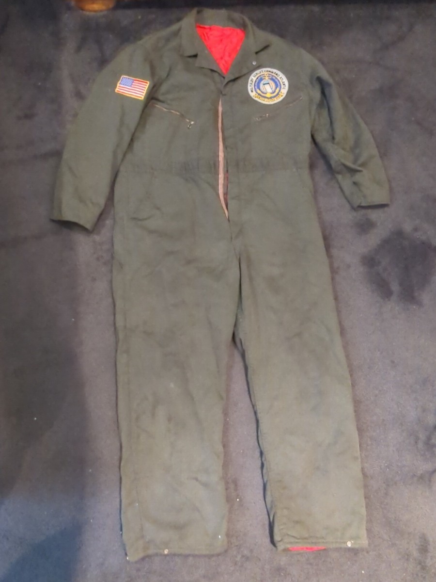 Vintage 1970s US Navy Military Sealift Command Atlantic Flight Suit  Coveralls