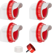 ZenxyHoC Chicken Feeders No Waste, DIY Automatic Poultry Feeder 4 Ports 1 Hole