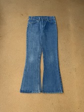 Vintage 70 s Levi s 646 Orange Tab Bellbottom Flare Faded Denim Jeans Size 29x29