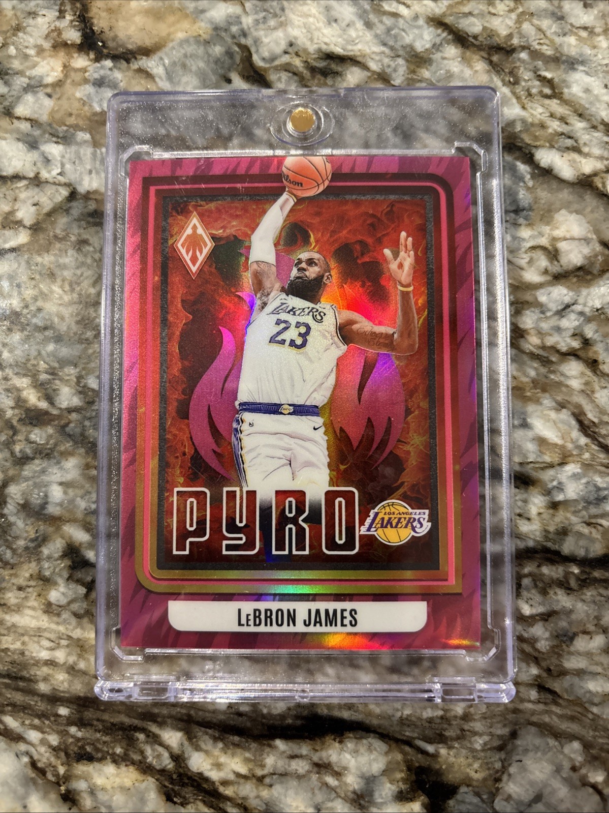 2023-24 Panini Phoenix LEBRON JAMES Pink Pyro #/99 Los Angeles Lakers #16