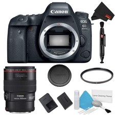 Canon EOS 6D Mark II DSLR Camera Body Only Basic Filter Bundle  Bonus EF 100m