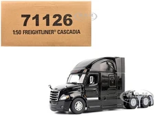 FREIGHTLINER NEW CASCADIA SLEEPER CAB TRUCK BLACK 1/50 BY DIECAST MASTERS 71126