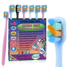 6Pack Extra Soft Toothbrushes for Sensitive Teeth Receding Gums