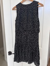 Ann Taylor Sleeveless Polka-Dot Dress Size 4