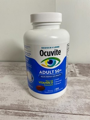 Bausch + Lomb Ocuvite Adult 50+ Eye Vitamin & Mineral 150 Softgels Exp 10/27