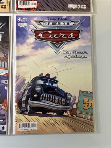 Disney Pixar The World Of Cars: Radiator Springs #1-4 Covers B Boom Kids! Rare - Picture 5 of 5