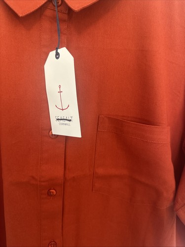 NUEVO Vestido para mujer Seasalt Birch Glade canela oscura talla 22 algodón orgánico - Imagen 2 de 9