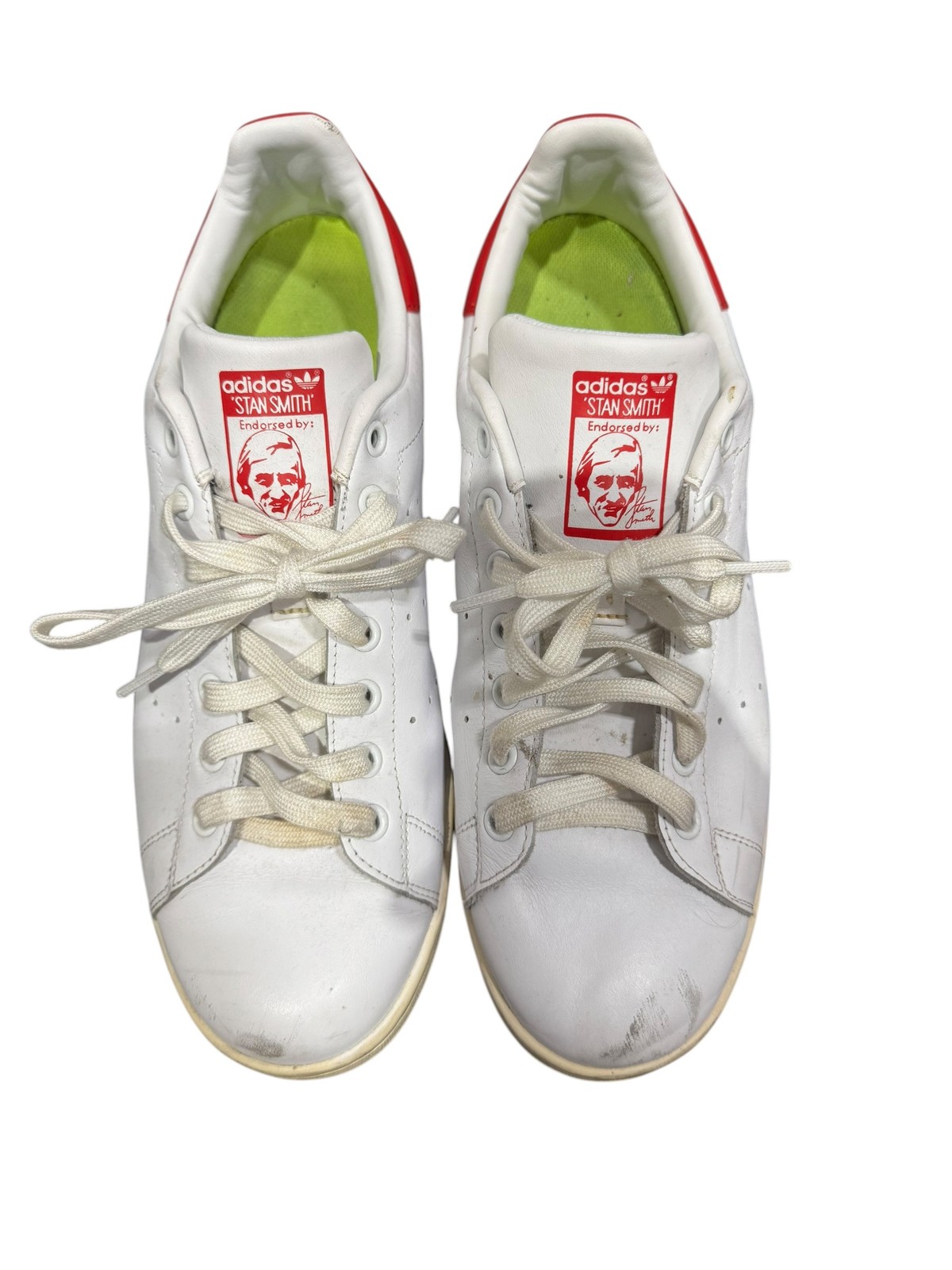 Adidas Stan Smith White/Red Sz 12 Gently Used