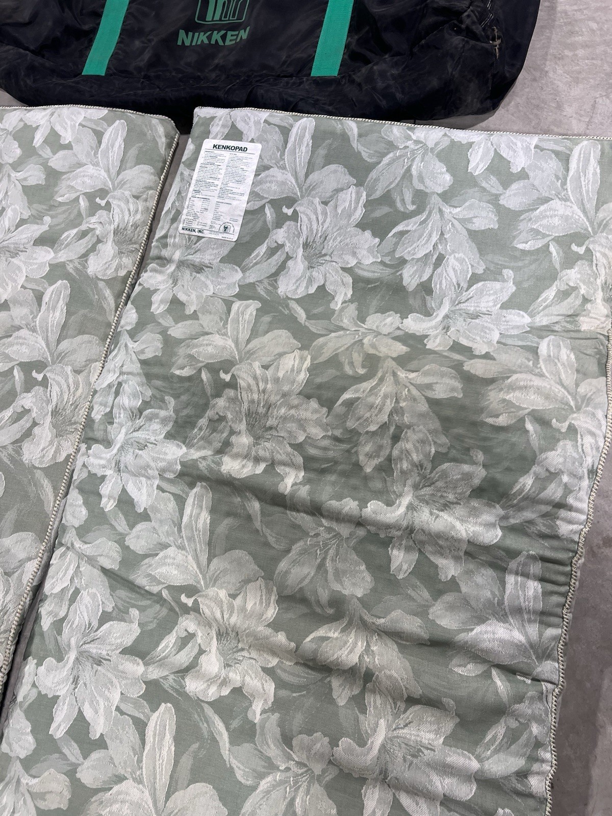 Nikken Kenko Magnetic Single Size Mattress Pad 29”x73”x1.5” X2 W/ Carry Bag